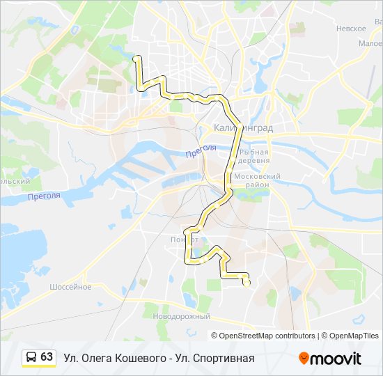 63 bus Line Map
