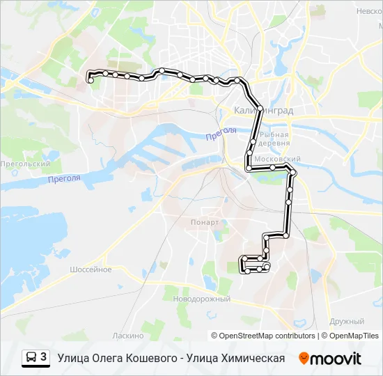 3 Bus Line Map