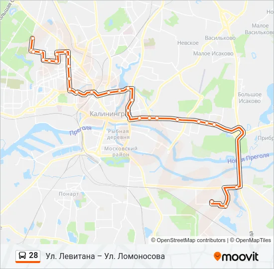 28 Bus Line Map