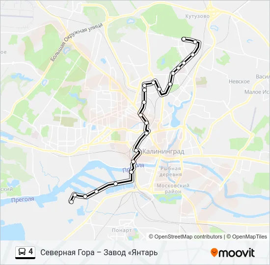 4 Bus Line Map