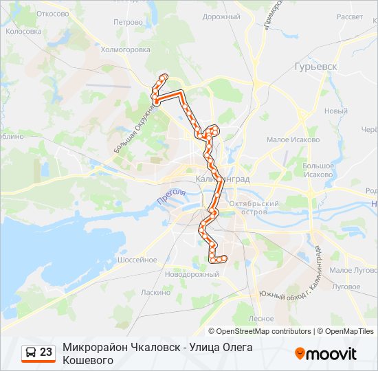 Маршрут 23. Маршрут 23 автобуса Калининград. 23д маршрут. 23 Маршрут Сургут. Схема движения в Чкаловске Калининград.