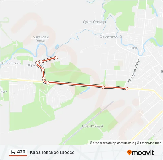 420 Bus Line Map