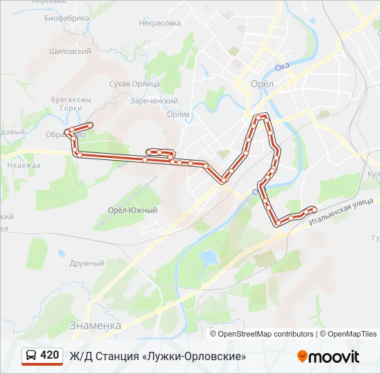 420 Bus Line Map
