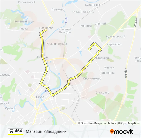464 Bus Line Map