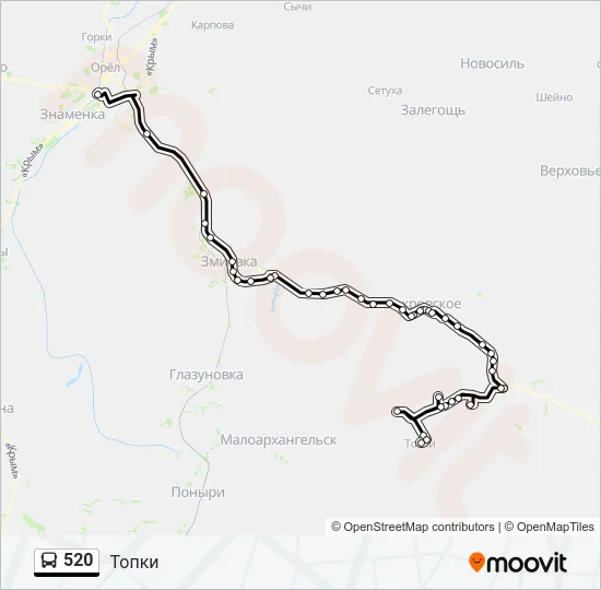 520 Bus Line Map