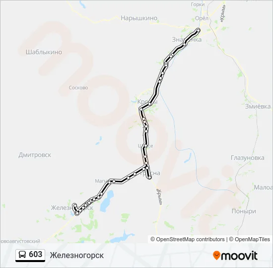 603 Bus Line Map