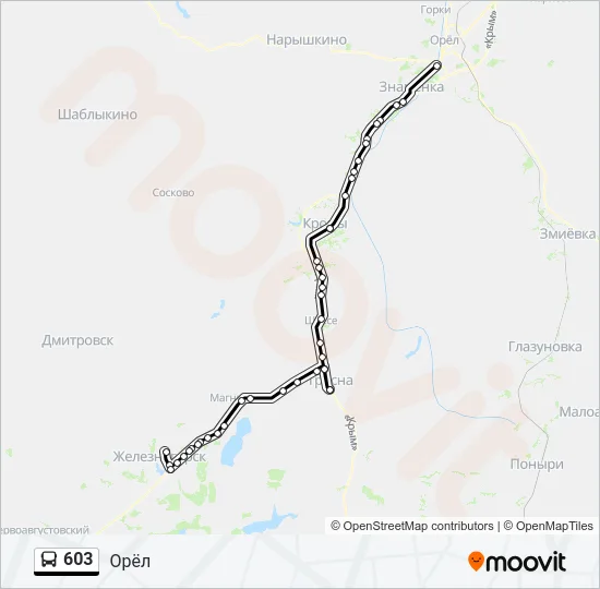 603 Bus Line Map