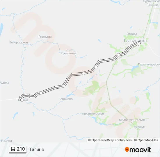 210 Bus Line Map