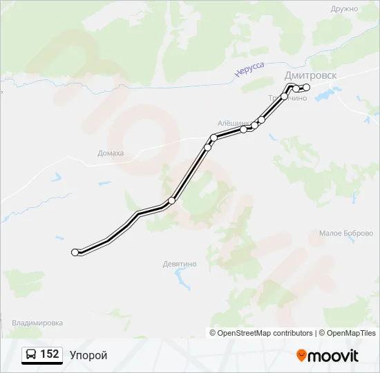 152 Bus Line Map