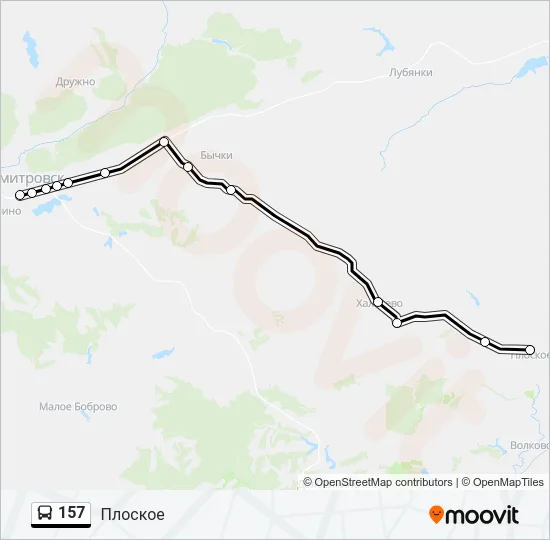 157 Bus Line Map