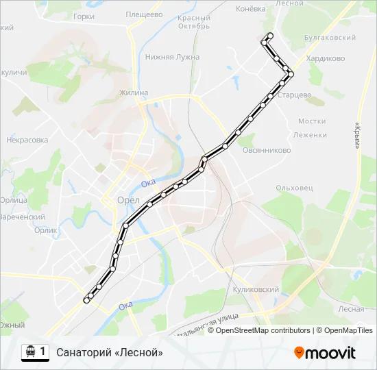 Канатная дорога 1: карта маршрута
