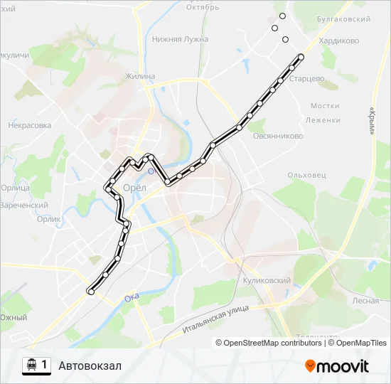 1 Cable Car Line Map