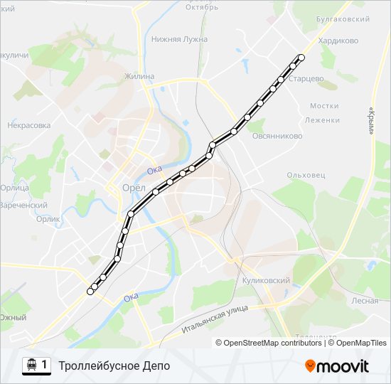 Канатная дорога 1: карта маршрута