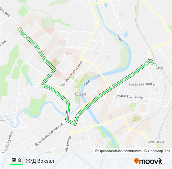 Канатная дорога 8: карта маршрута