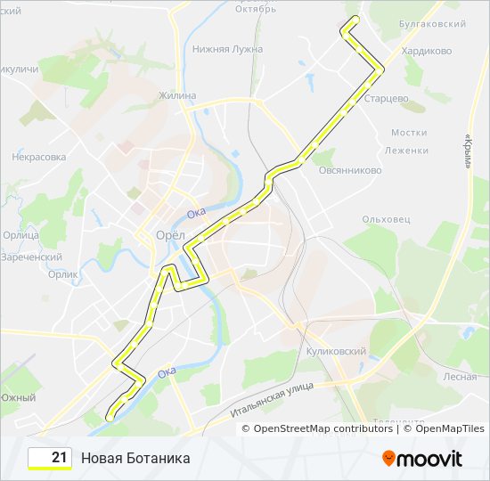 Карта автобусов орел. Карта маршрута 21 автобуса. Новая ботаника Орел на карте. На 21 маршруте новые автобусы. Микрорайоны ботаника карта.