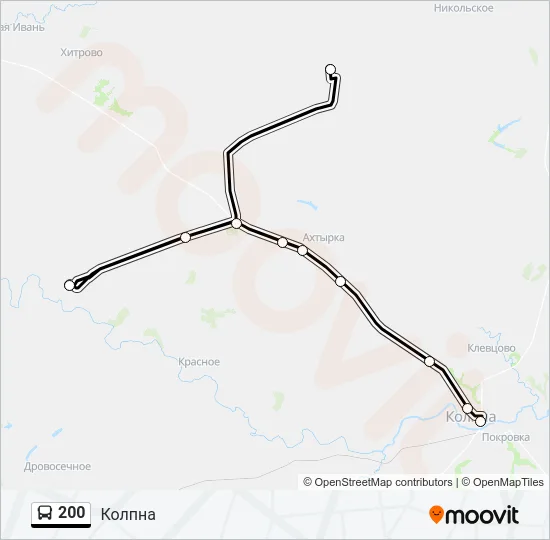 200 Bus Line Map