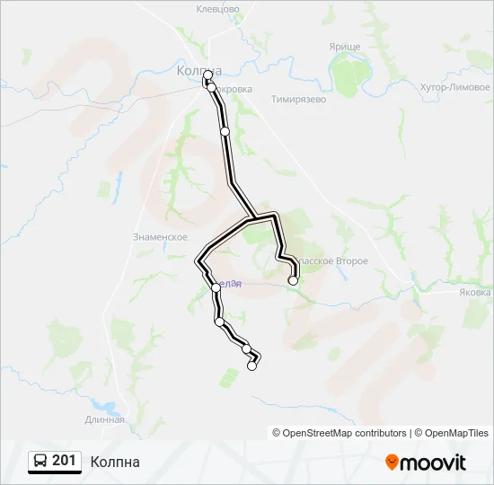 201 Bus Line Map