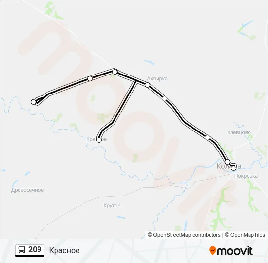 209 Bus Line Map