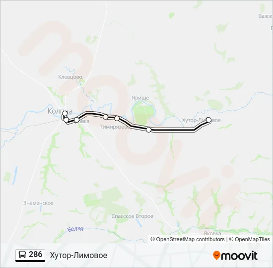 286 Bus Line Map