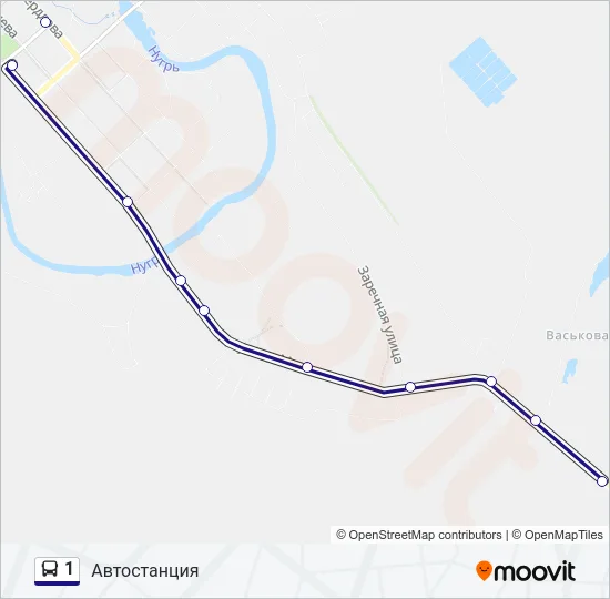 1 Bus Line Map