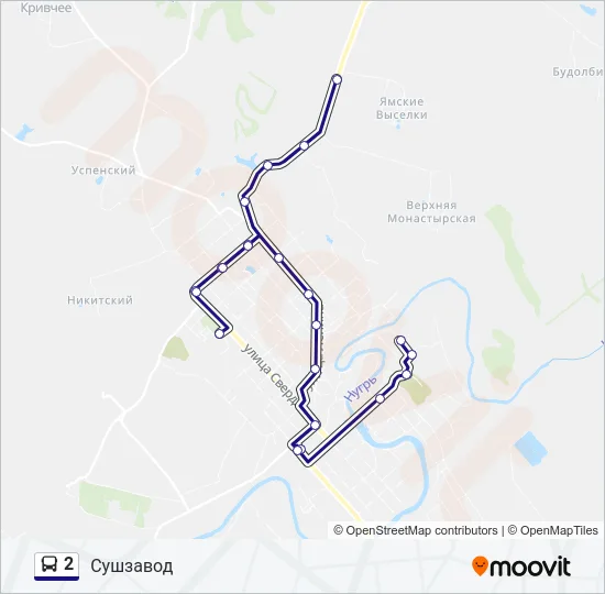 2 Bus Line Map