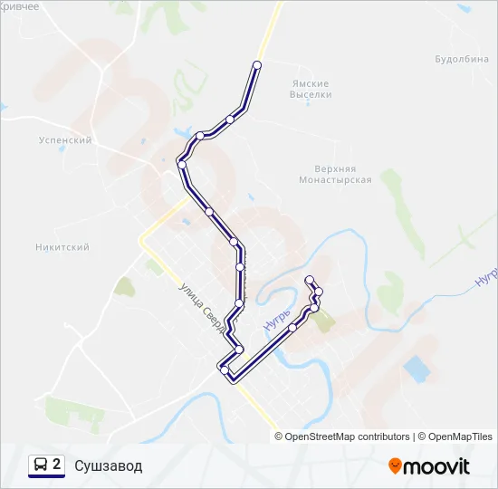 2 Bus Line Map