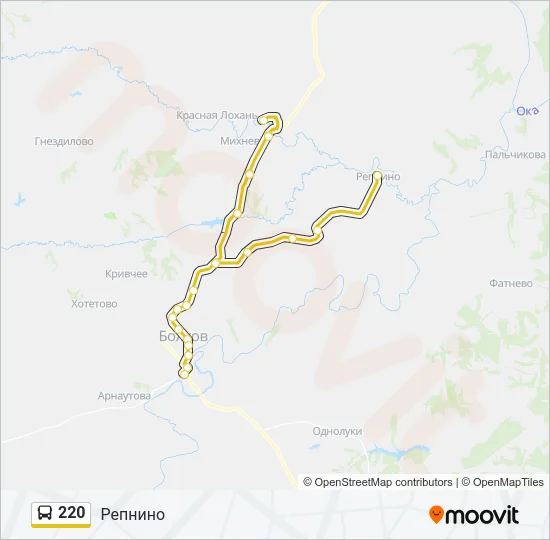 220 Bus Line Map