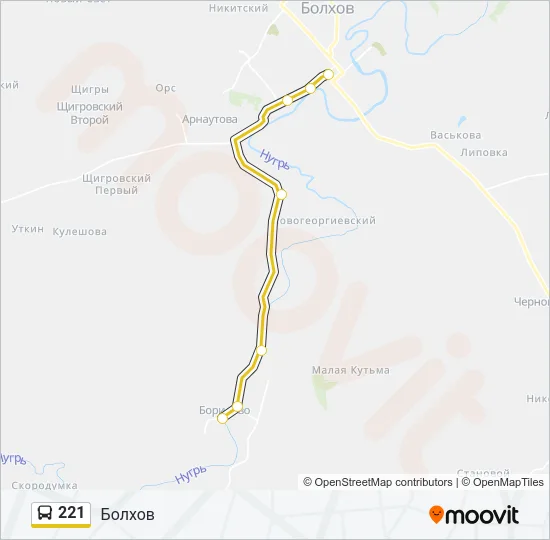 221 Bus Line Map