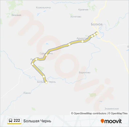 222 Bus Line Map