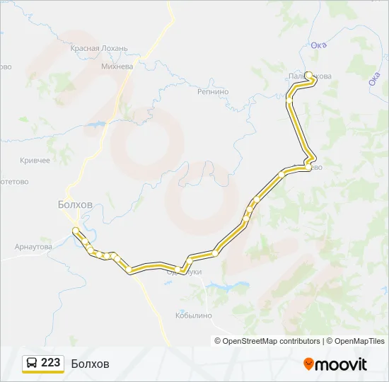 223 Bus Line Map