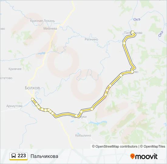 223 Bus Line Map