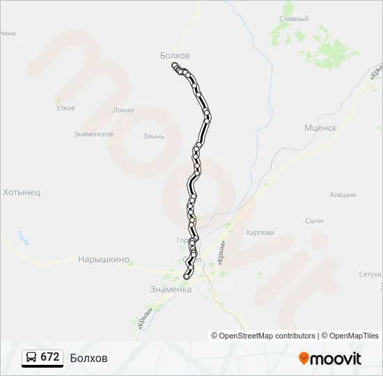 672 Bus Line Map
