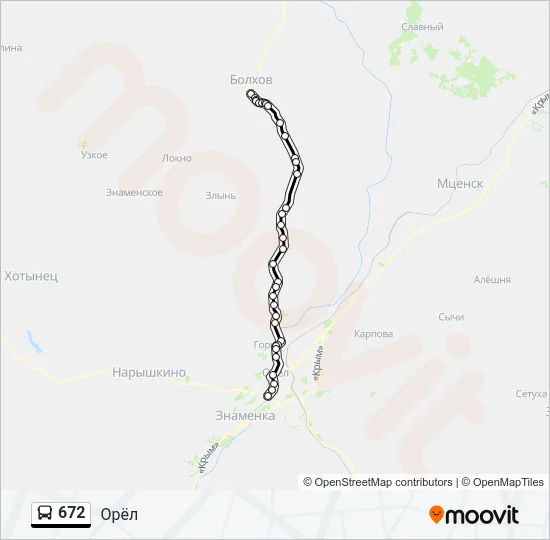 672 Bus Line Map