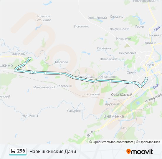 296 bus Line Map