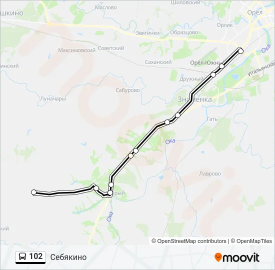102 Bus Line Map