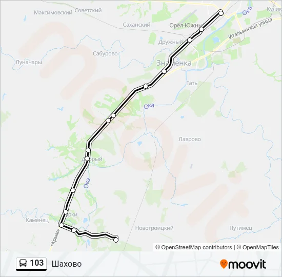103 Bus Line Map