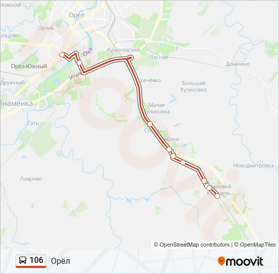 106 Bus Line Map