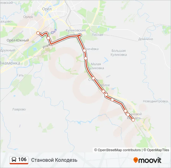 106 Bus Line Map