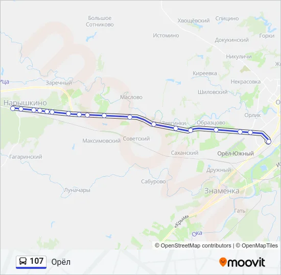 107 Bus Line Map