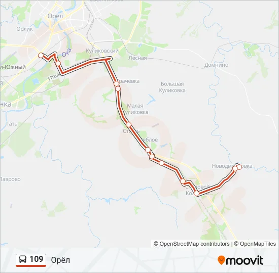 109 Bus Line Map