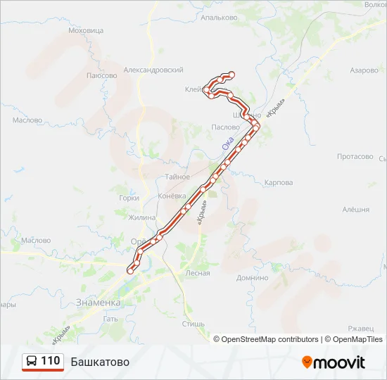 110 Bus Line Map