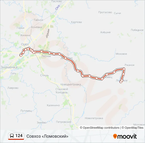 124 Bus Line Map