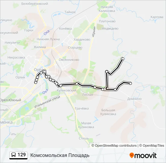 129 Bus Line Map