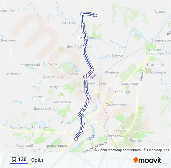 130 Bus Line Map