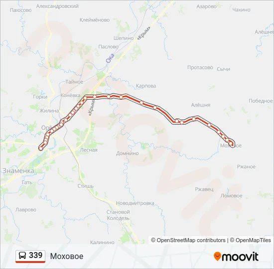 339 Bus Line Map