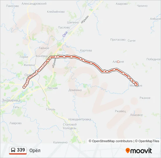 339 Bus Line Map