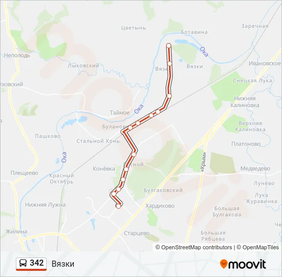 342 Bus Line Map