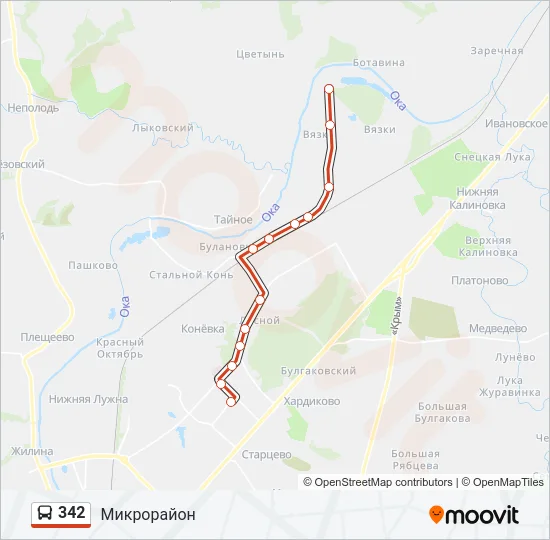 342 Bus Line Map