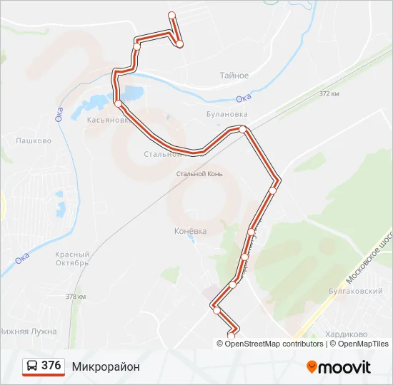 376 Bus Line Map