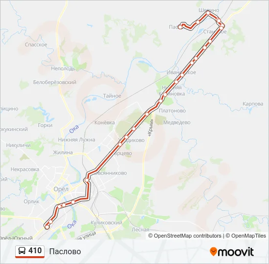 410 Bus Line Map